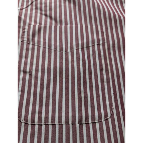 L.L.Bean Mens Wrinkle-Resistant Striped Button-Up Shirt Size 18 1/2 34-35 Cotton - Picture 5 of 8